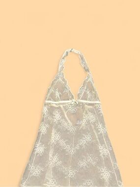 Victoria's Secret Ivory Lace Halter Chemise